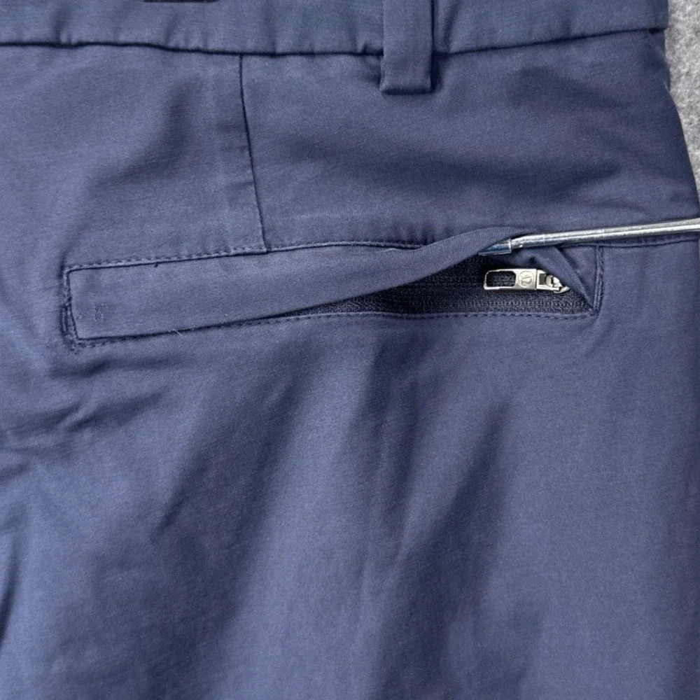 Lululemon Commission Slim Pant 38 Navy Blue Warpstreme Technical Chino Trousers